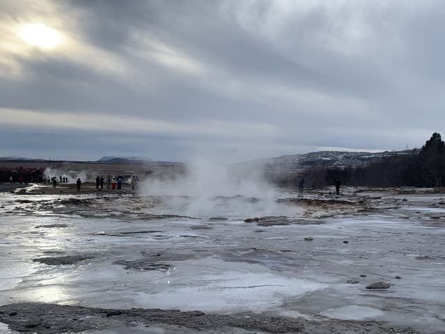 アイスランドのストロックル間欠泉