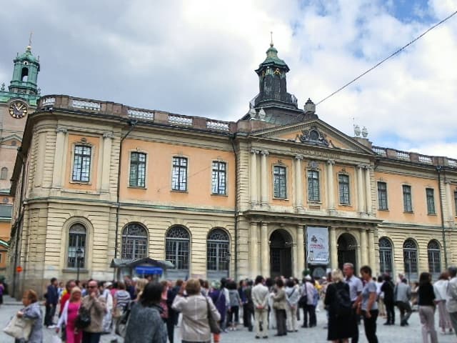 ストックホルム旧市街のノーベル博物館