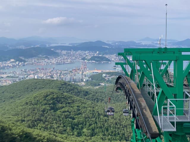 統営 弥勒山ケーブルカーからの絶景