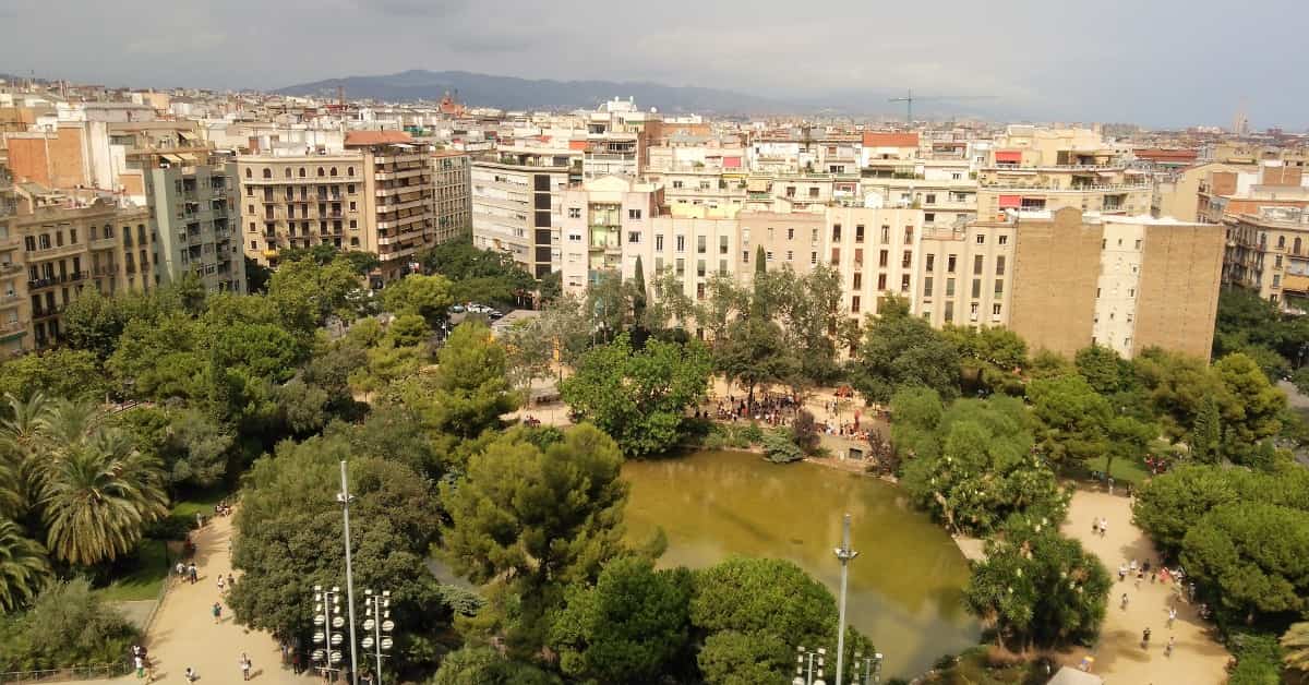 スペインのバルセロナ市内の景観