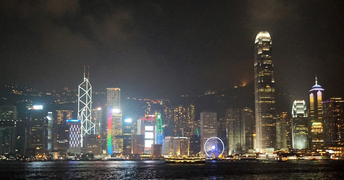 香港ビクトリアハーバーの夜景