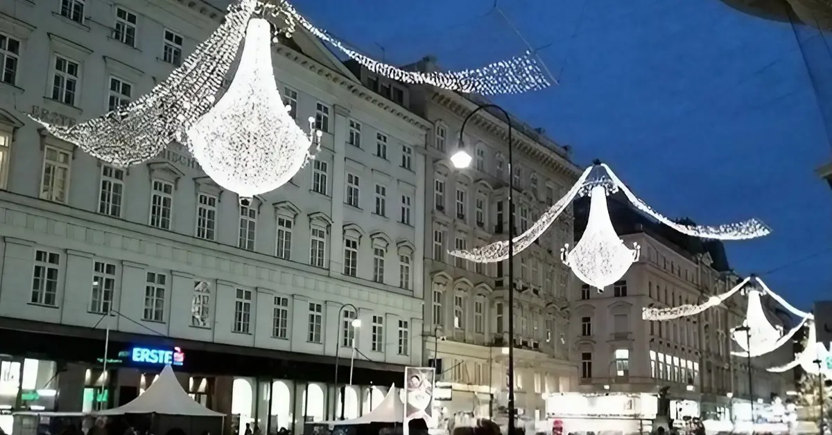 オーストリアの観光地の夜景