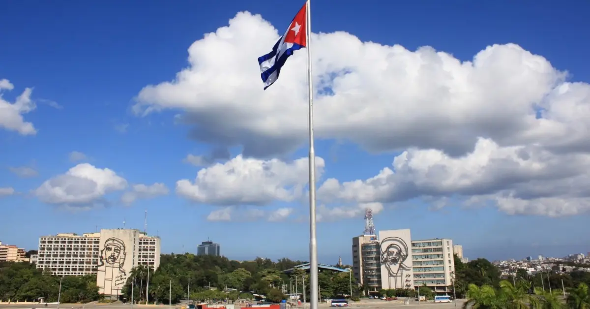 キューバの首都ハバナの革命広場